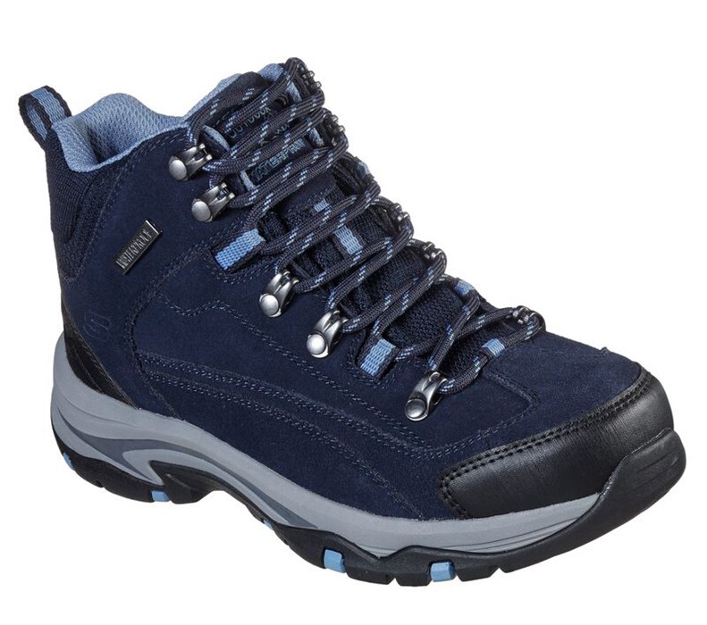 Skechers Relaxed Fit: Trego - Alpine Trail - Womens Boots Navy/Grey [AU-NL5999]